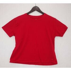 Hollister Cropped Must Have Collection Tee in Red Juniors Women's Small